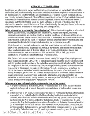 Blank Sedgwick Medical Release PDF Template